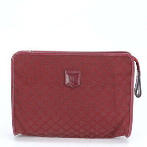Celine Macadam Triomphe leather clutch bag handbag